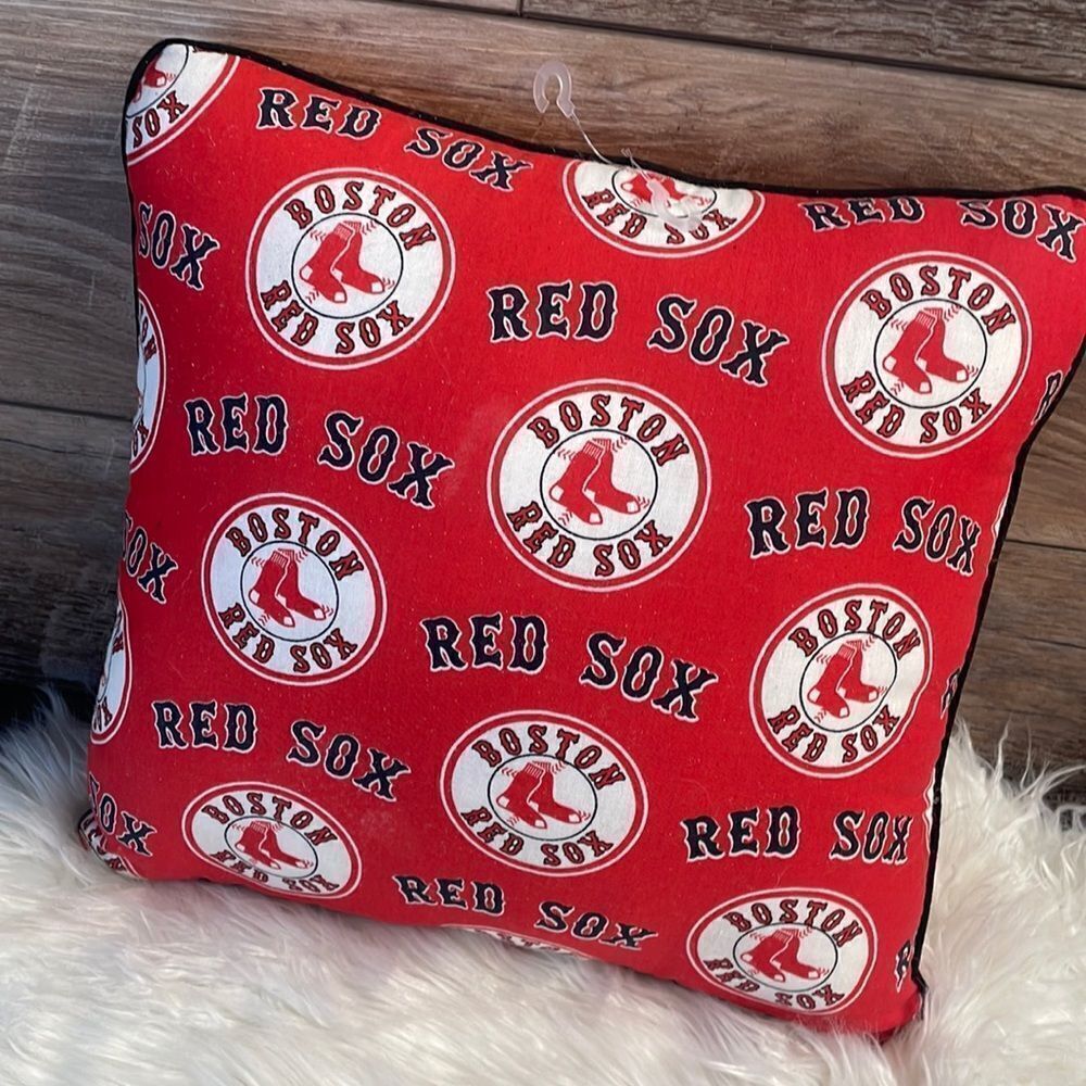 Red Sox Pillow, Baseball Collectible, Throw Pillow